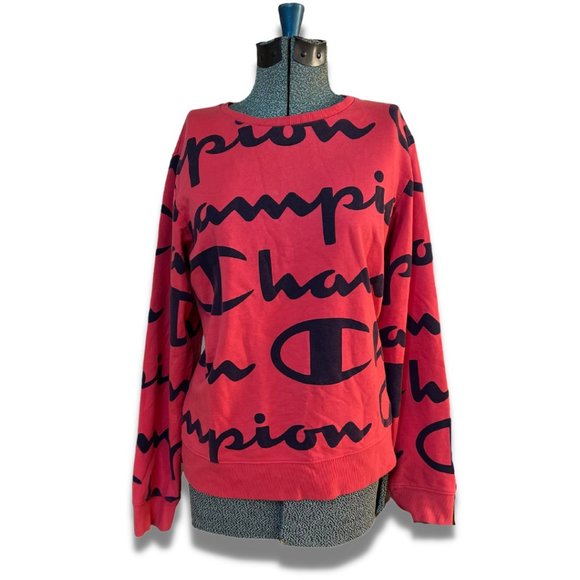 Champion Other - Champion Reverse Weave All Over Logo Crew Sweatshirt